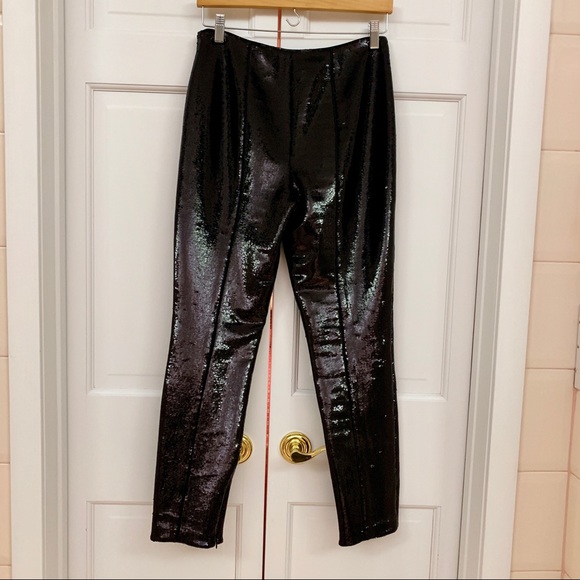 DVF Black Sequined Skinny Pants - Picture 11 of 14